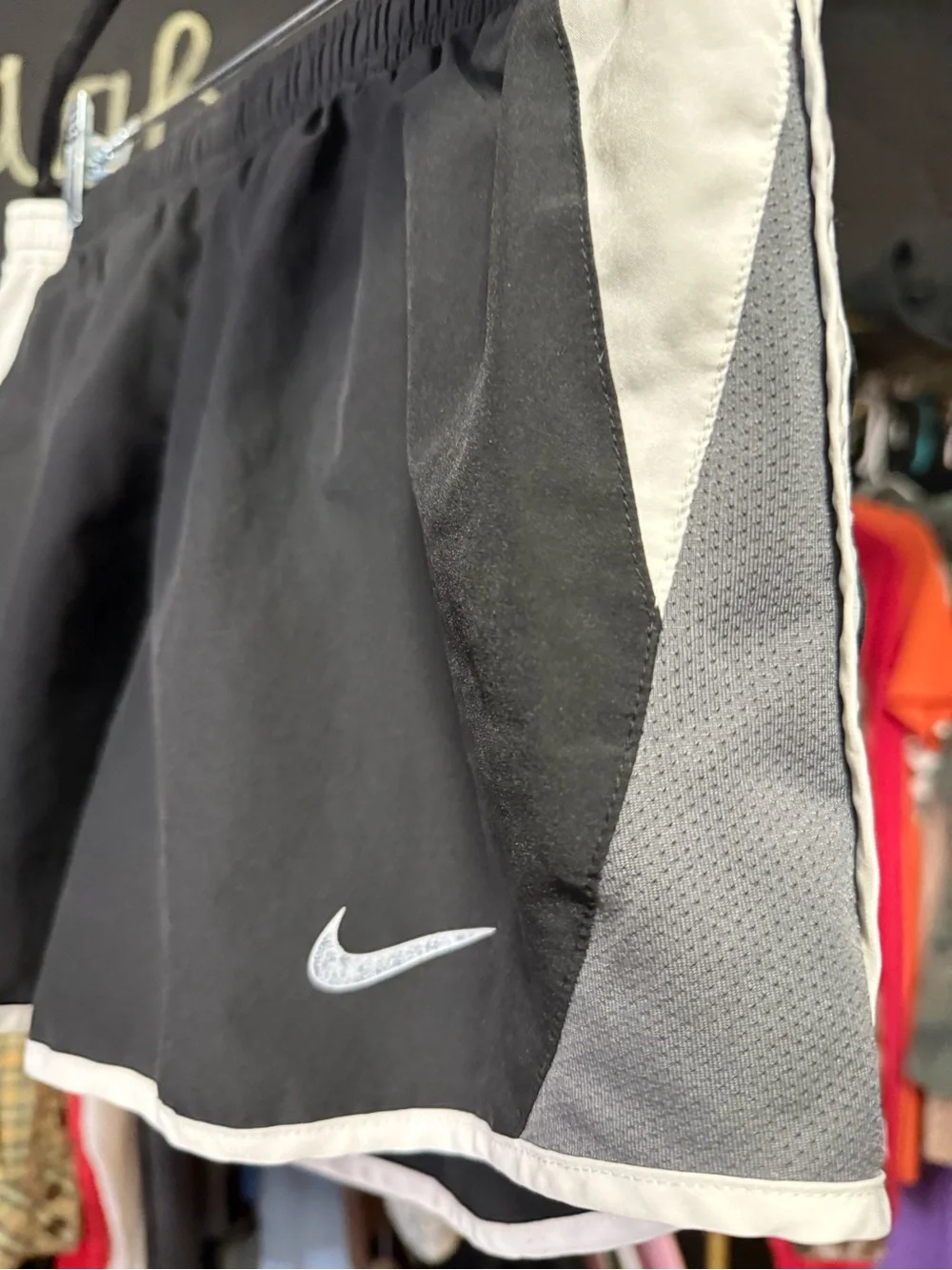 Nike Dri-FIT Black Running Shorts White Trim